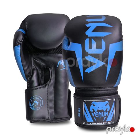 Venum Elite Professional Boks Əlcəyi Mavi Skintex Dəri Üzlüklü Venum MMA Əlcəyi Bilək Qoruyucu Venum — Bakı