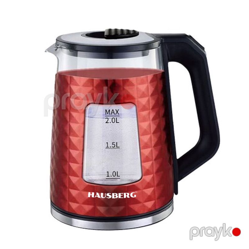 Elektrikli Çaydan Hausberg HB-3617RS 1500 Vt 2 L 360 Dərəcə Fırlanan Baza Avtomatik Sönmə — Elektrik çaydanları və termoslar, Bakı (2)