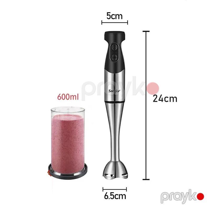 Sonıfer SF-8030 Çoxfunksiyalı Elektrikli Blender Dəsti Əl Blenderi Smoothie Blender 500 W — Blenderlər, xırdalayanlar və mikserlər, Bakı (3)