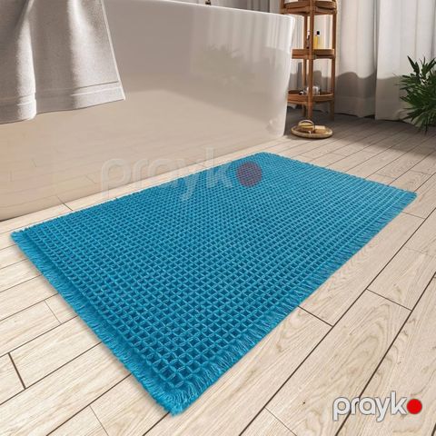 Hamam üçün xalça PS2, silikon/parça, 51x81 sm, mavi — Bakı