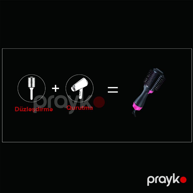 Moehair Saç qurutma Feni və Həcmləndirici Fırça Bütün Saç Tipləri üçün Uyğun Düzləşdirən, Qıvıran İonik Fen — Fən, Bakı (5)