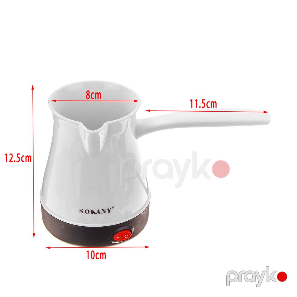 Paslanmayan Polad Qəhvə Çaydanı 600VT Sokany SK-205 600W Qəhvə Dəmləyici 500ml Deluxe Türk Qəhvə Hazırlayıcı — Digər mətbəx texnikası, Bakı (4)