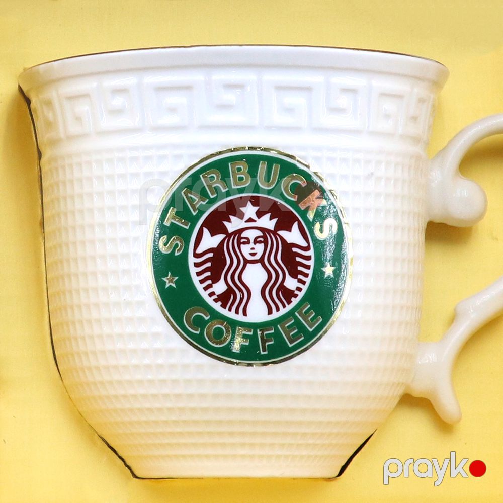 Starbucks klassik keramika coffee fincanı, qaşıq, nəlbəki daxil — Qablar və mətbəx əşyaları, Bakı (2)