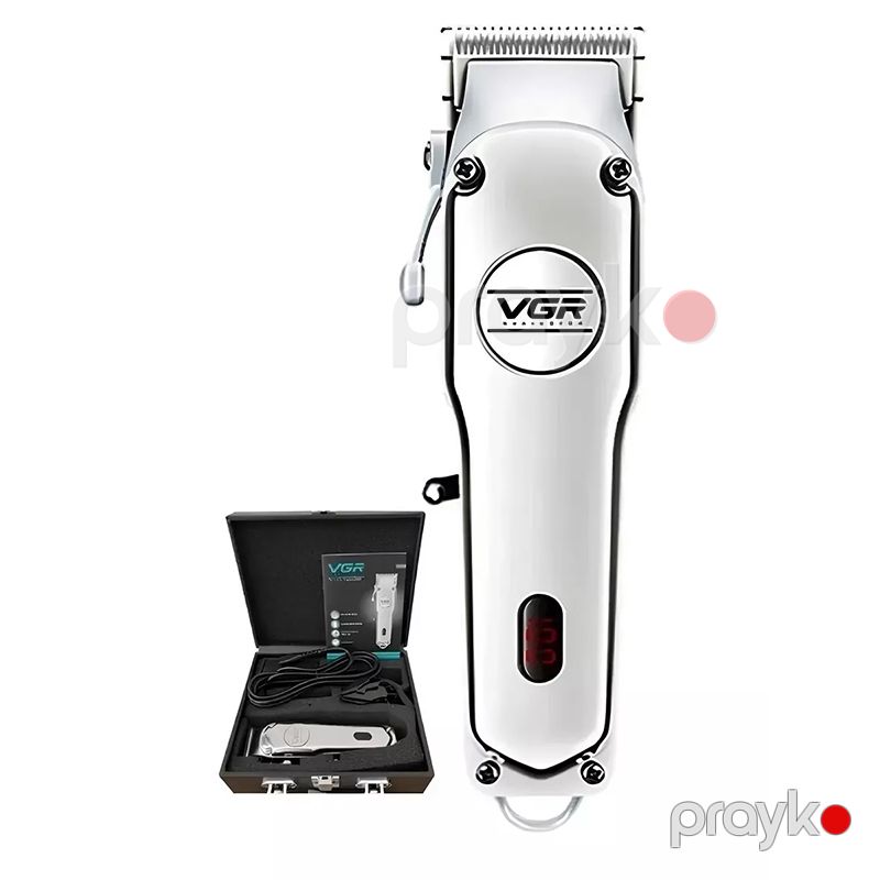 VGR LED Salon Series Professional Saqqal Saç Kəsmə Makası Peşəkar İstifadə Üçün Uygun Orjinal Qablaşdırılma Təraş Maşını — Usturalar, trimmerler və epilyatorlar, Bakı (6)