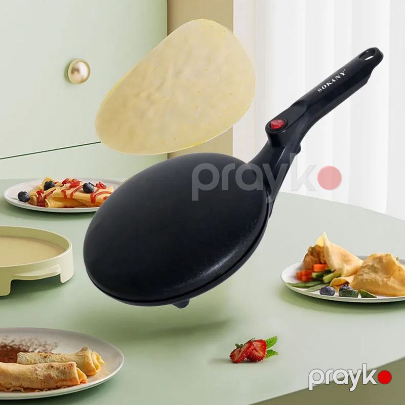 Yeni Çoxfunksiyalı Keyfiyyətli Sokany Elektrikli Krep Aləti Professional Pancake Krep Hazırlayan Maşın 650W — Toster və vaflyasıcı, Bakı (4)
