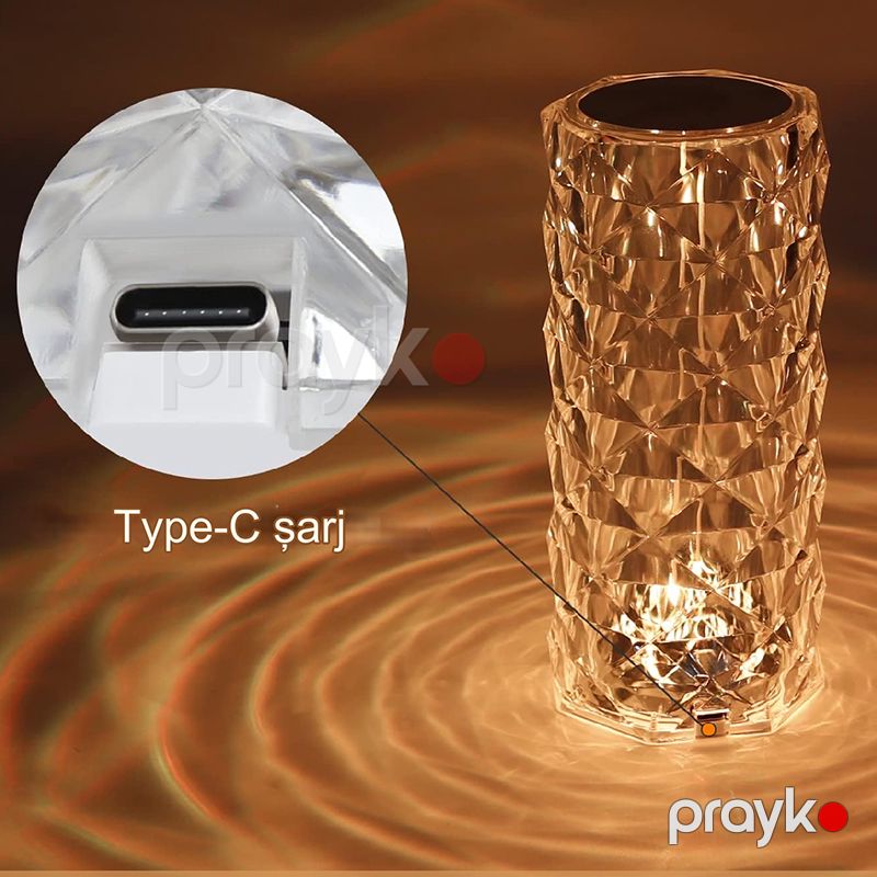 Led Lampa Toxunma Kristal Lampa 16 Rəngli Led İşıqlı Lampa — Mallar, Bakı (2)