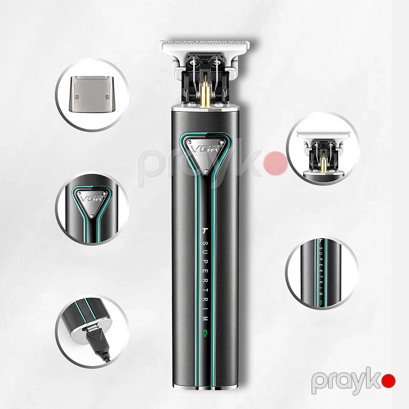VGR T9 Kişi Saç Kəsmə Makinası Professional Saç Düzəldici Metal Saç Kəsmə Maşını LED Ekran Kişilər Üçün Elektrikli Bərbər Kəsici — Usturalar, trimmerler və epilyatorlar, Bakı (5)