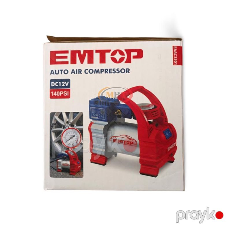Avtomobil üçün Təkər Şişirdici Emtop Markası Avtomatik Kompressor 12V 10atm Emtop EAAC3501 Mini Hava Kompressoru 10A 12V — Mallar, Bakı (6)
