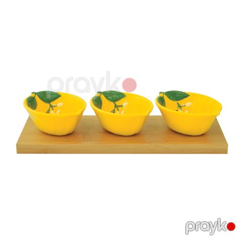 Kasalar dəsti Easy Life Fleurs Et Citrons, çini, 9.5 sm, 200 ml — Bakı