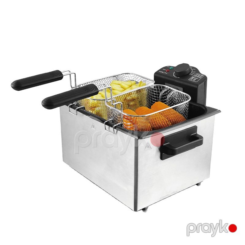 Sokany SK-10076 - Paslanmayan Polad Elektrikli Fritür, Məişət İstifadəsi üçün Professional Fritür — Soba və qrillər, Bakı (2)