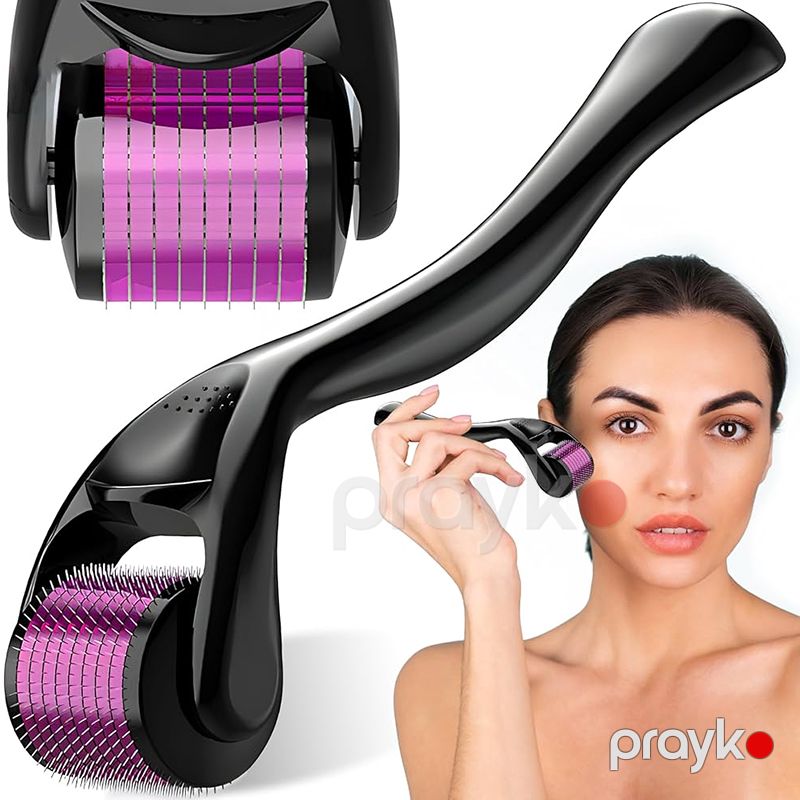 Derma Roller System Saç Dökülməsi Qırışlar Üçün Dəriyə Qulluq Aləti Mikropunktur İğneli Üzə Qulluq Aləti Bənövşəyi — Saç qayığı, Bakı (2)