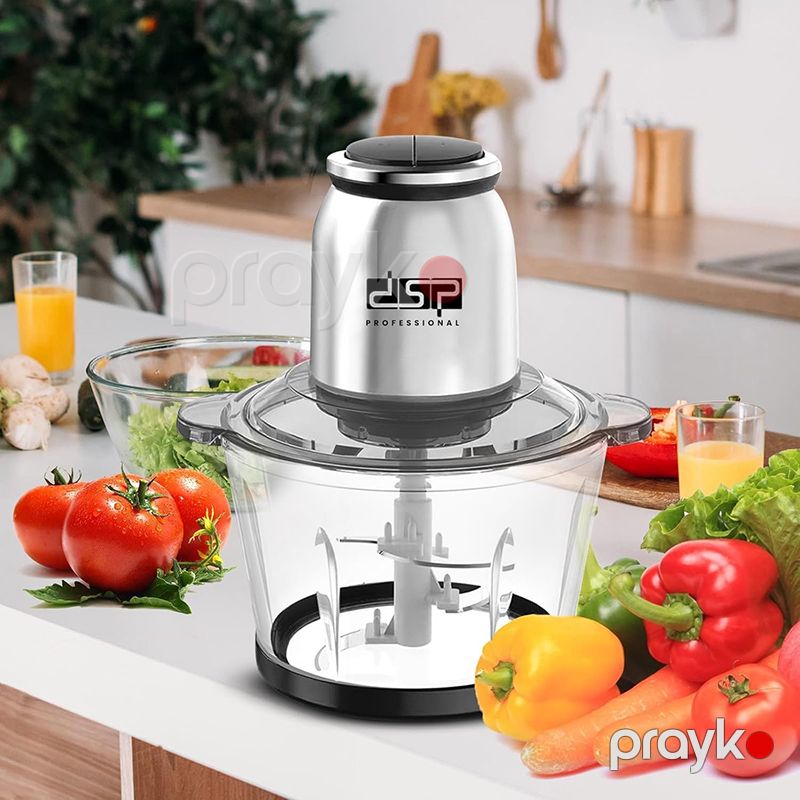 DSP KM4102 Elektrikli Mətbəx Doğrayıcı 250w 2.0Ltr Həcimli Şüşə Qida Doğrayıcı 2 Sürətli Doğrayıcı Blender 28000 RPM — Blenderlər, xırdalayanlar və mikserlər, Bakı (2)