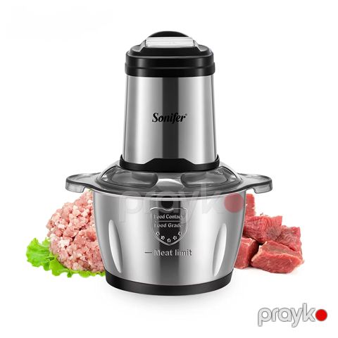 Sonifer SF-8115 Elektrikli Qida Doğrayıcı Çoxfunksiyalı Qida Kombaynı Ətçəkən Tutum 2L — Bakı