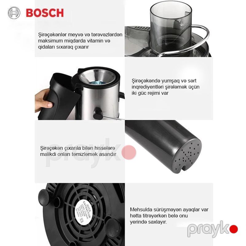 Yüksək Keyfiyyətli Bosch Elektrikli Polad Şirəçəkən Mikser 1400W Gücə Məxsus Temperatur Nəzarətli Şirəçəkən Maşın 600L — Digər mətbəx texnikası, Bakı (5)