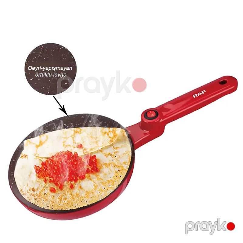 Çoxfunksiyalı RAF Elektrikli Krep Aləti Professional Pancake KrepAvtomatik Termostata Nəzarət Hazırlayan Maşın — Toster və vaflyasıcı, Bakı (2)