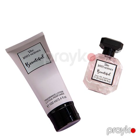 No Brand Arcanum10081 Beautiful qadınlar üçün ətir dəsti (bədən losyonu 100 ml + ətir suyu 25 ml) — Bakı