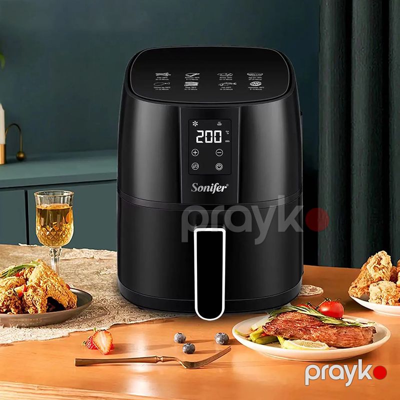 Elektrikli Sonifer LED Rəqəmsal Fritöz 1400W Gücə Məxsus 360° Tənzimlənən Temperatur 4.2L Yapışmayan Bişirmə Səthi — Digər mətbəx texnikası, Bakı (5)