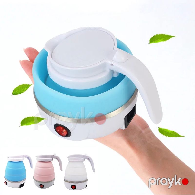Qatlana Bilən Portativ Elektrik Çaydanı Qida Dərəcəli Polad Çaydan Daşınması Asan İsidici Səyahət Termosu Mini Fast Food AB Plug — Elektrik çaydanları və termoslar, Bakı (3)