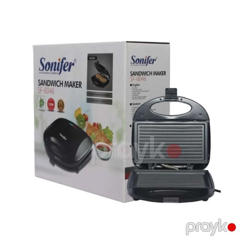 Sonifer SF-6046 Kiçik Mətbəx Tosteri 220v Istiliyə Davamlı Qızardıcı Qril Toster Mini Sendviç Hazırlayıcı — Toster və vaflyasıcı, Bakı (6)