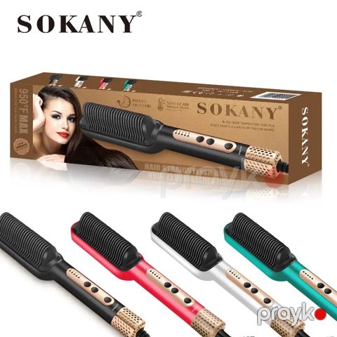 Yüksək Keyfiyyətli Sokany Saç Düzləşdirici Yaş və Quru Saçlar Üçün Uyğun Beş Sürətli Ptc Panel Saç Düzləşdirici — Bakı