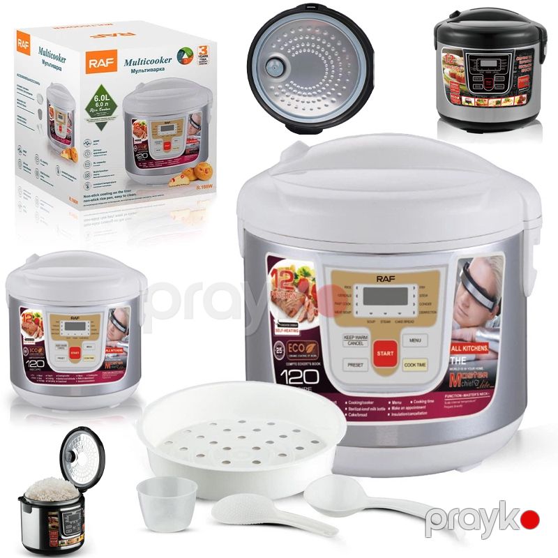 RAF R.166B Elektrikli Qazan Led Displeyli Qazan Airfryer 900W Parovarka Davamlı Buxar Qazani — Qablar və mətbəx əşyaları, Bakı (4)
