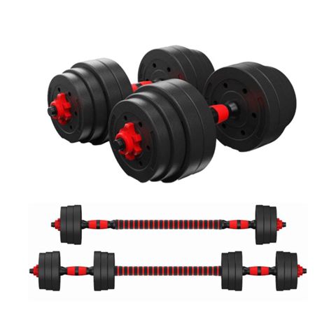 Qantel Dəsti 40kq Ştang 2x 20kq Qantel Plastik Örtüklü Tənzimlənən — Fitness və İdman Avadanlıqları