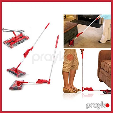 Swivel Sweeper G6 Elektrikli Süpürgə Qırmızı Yüksək Keyfiyyətli Döşəmə Təmizləyici Polsilən — Bakı