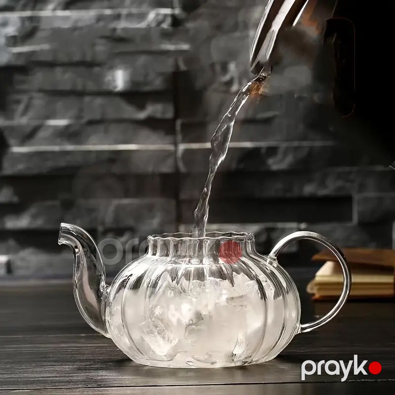 Şüşə Çaynik Çıxarıla Bilən Filtrli Dəm Çayniki 1000 ML — Çaynikler və qəhvə qabları, Bakı (5)