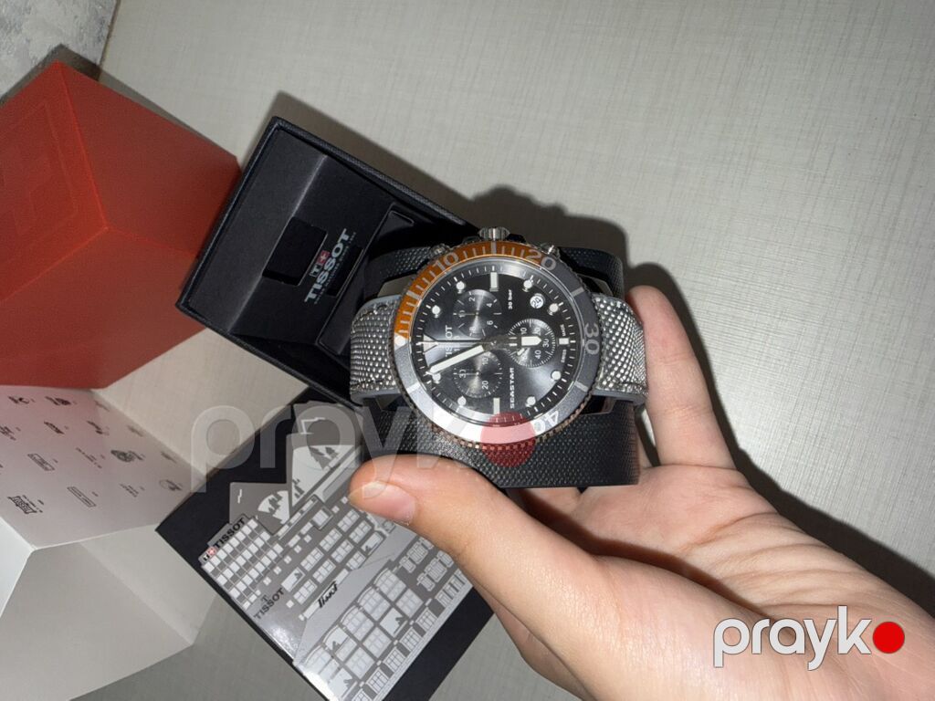 Tissot Seastar 1000 Chronograph – orijinal qutusu və brend kitabçası — Qol saatları, Bakı (4)