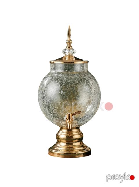 İçkilər üçün dispenser 6921-1488, şüşə, şəffaf/qızılı, 3600 ml — Bakı