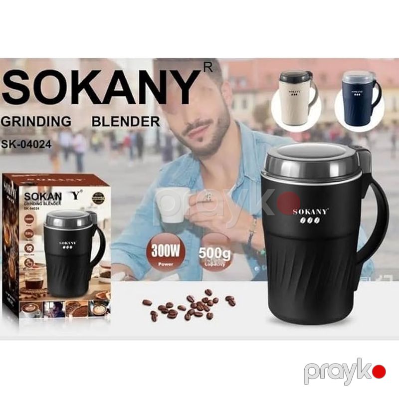 Sokany SK-04024 - Qəhvə Üyüdən 300 W, 500 q, 4 Paslanmayan Polad Bıçaq, Qara Rəng — Digər mətbəx texnikası, Bakı (3)