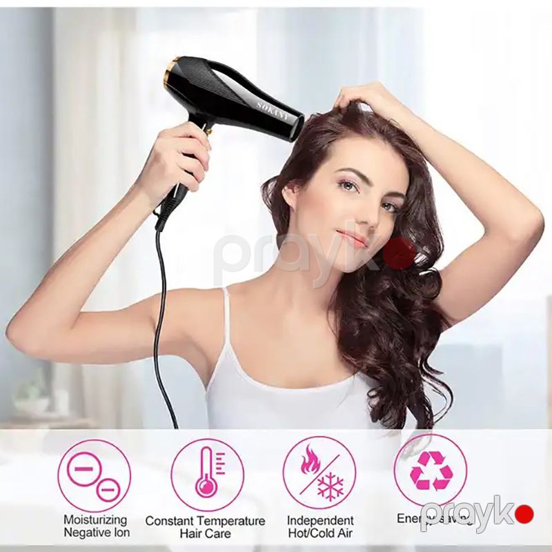 Sokany SK-2214 İki Sürətli İki Hava Feni Yüksək Keyfiyyətli Güclü Fen 2600W — Fən, Bakı (6)