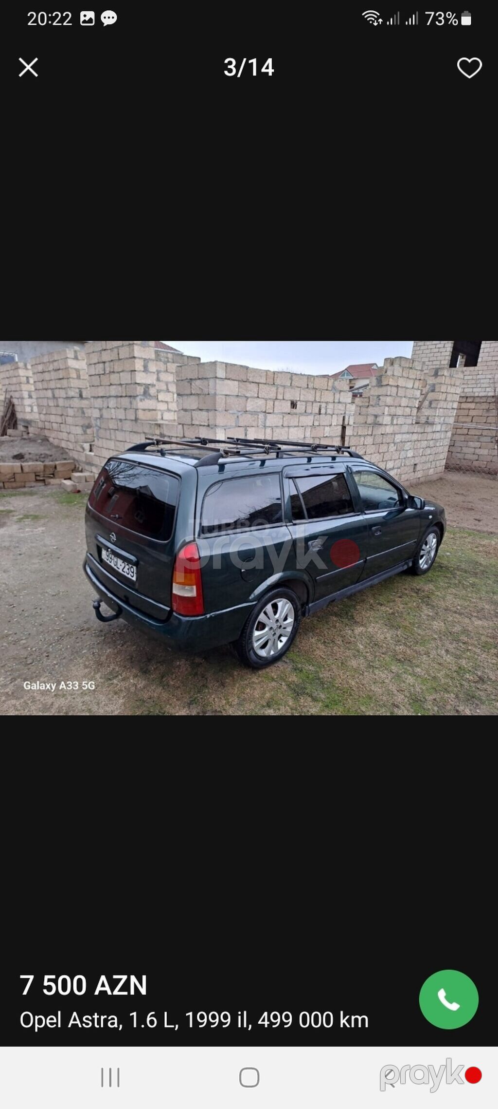 Opel Astra: 1.6 l 1999 il Universal 99-GL-239 — Avtomobillər, Mehdiabad (2)