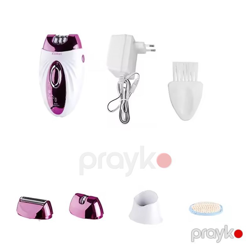 Kemei KM 205 Qadınlar Üçün Elektrikli Epilator Çoxfunksiyalı Hamar Elektrikli Simsiz Epilyasiya Cihazı Bədən Üz Epilyatoru — Usturalar, trimmerler və epilyatorlar, Bakı (6)