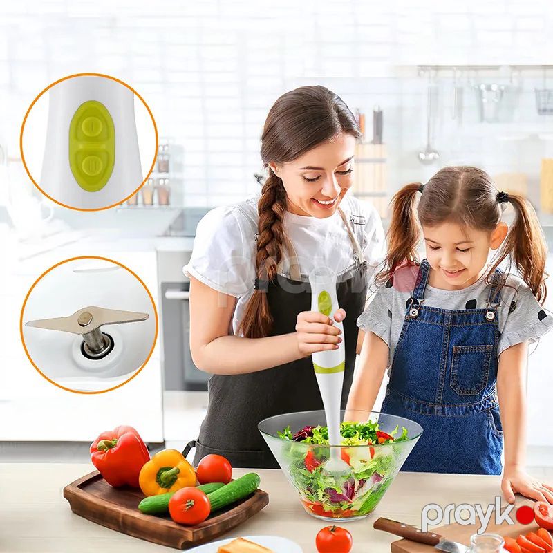 Sokany Elektrinki Əl Blenderi İki Sürətli Paslanmaz Polad Bıçaq 300W Gücə Məxsus Qida Prosessoru Uşaq Qidası Üçün Blender — Blenderlər, xırdalayanlar və mikserlər, Bakı (3)