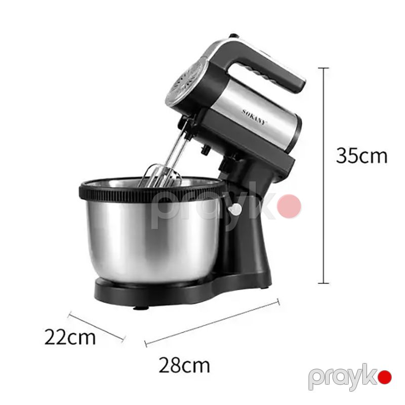 Sokany Mikser Yüksək Keyfiyyətli Yoğurma Maşını 1000W Yüksək Güclü Tort Mikser Tutum 4L — Blenderlər, xırdalayanlar və mikserlər, Bakı (2)