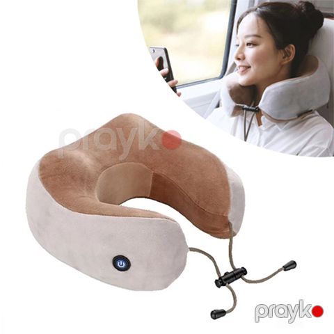 Boyun Masaj Yastığı Gelius Smart Pillow Massager ZX-1902 Vibrasiyalı Boyun Masaj Cihazı Yumuşaq Vibro Seyahət Yastığı — Bakı