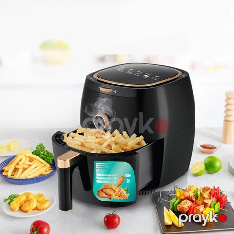 Professional RAF Elektrikli Fritöz 1300W Gücə Məxsus Dəyirmi Fritöz 7L Tənzimlənən Termostat Nəzarəti 220V — Bakı