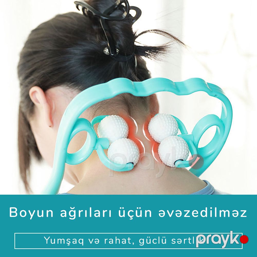 Boyun Masajı üçün Roller Manual İkili Masaj Aləti Əzələ Masajı Rolleri — Masaj aparatları, Bakı (3)