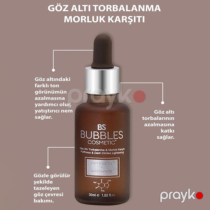 Bs Bubbles Cosmetik Göz Altı Şişkinlik və Qaralmalarına Qarşı Kafein Terkibli Göz Altı Serumu 30 Ml — Gözəllik və səhiyyə, Bakı (2)