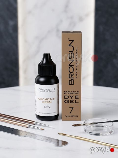 Qaş və kirpik boyası dəsti Bronsun Dark brown, 2 əd — Bakı