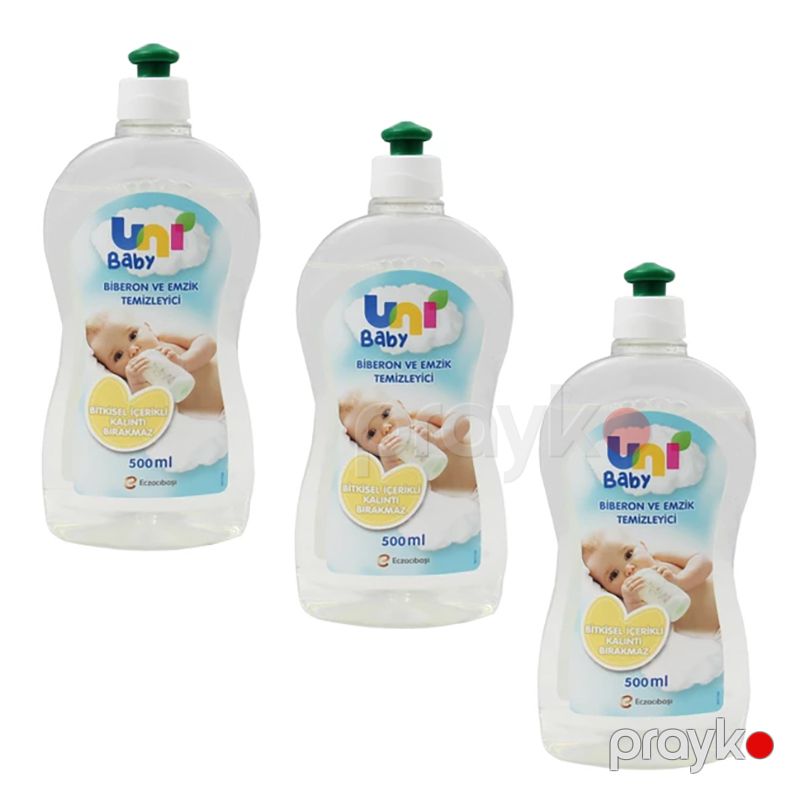 Uni Baby Biberon Ve Emzik Temizleyici 500 Ml Bitkisel İçerikli Emzik Təmizləyici Şəffaf Sterilize Serum — Mallar, Bakı (3)
