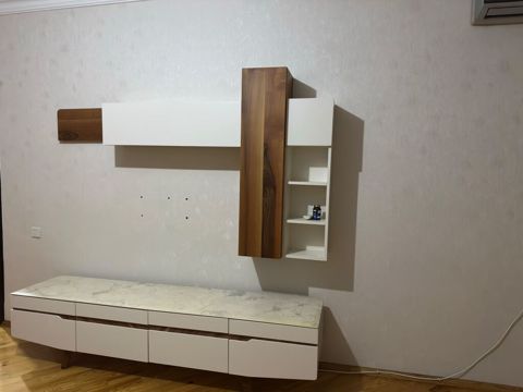 Mebel dəsti – nəhəng guşə divanı, TV stendi və aşağı kofe masası — Bakı