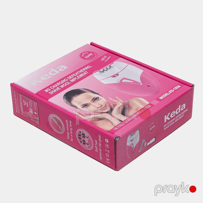 Qadın Epilyatoru Keda KD-189A Bütün Ayaq, Qol, bədən və Bikini Üçün Effektiv LED Epilyasiya Cihazı Pink — Usturalar, trimmerler və epilyatorlar, Bakı (7)