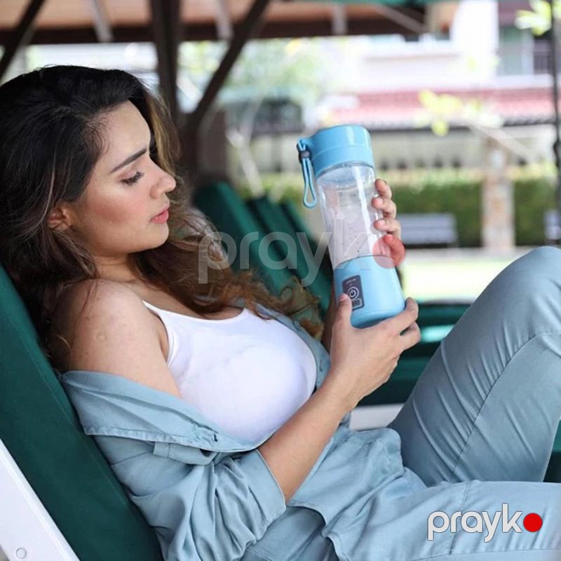 Portativ Mini Kokteyl Blender Elektrikli Meyvə Şirəsi Qabı Şarj Oluna Bilən — Blenderlər, xırdalayanlar və mikserlər, Bakı (6)