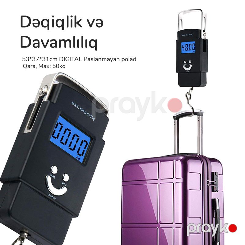 LCD displey və işıqlandırma ilə elektron rəqəmsal əl tərəzisi, max: 50 kq — Tərəzi, Bakı (3)
