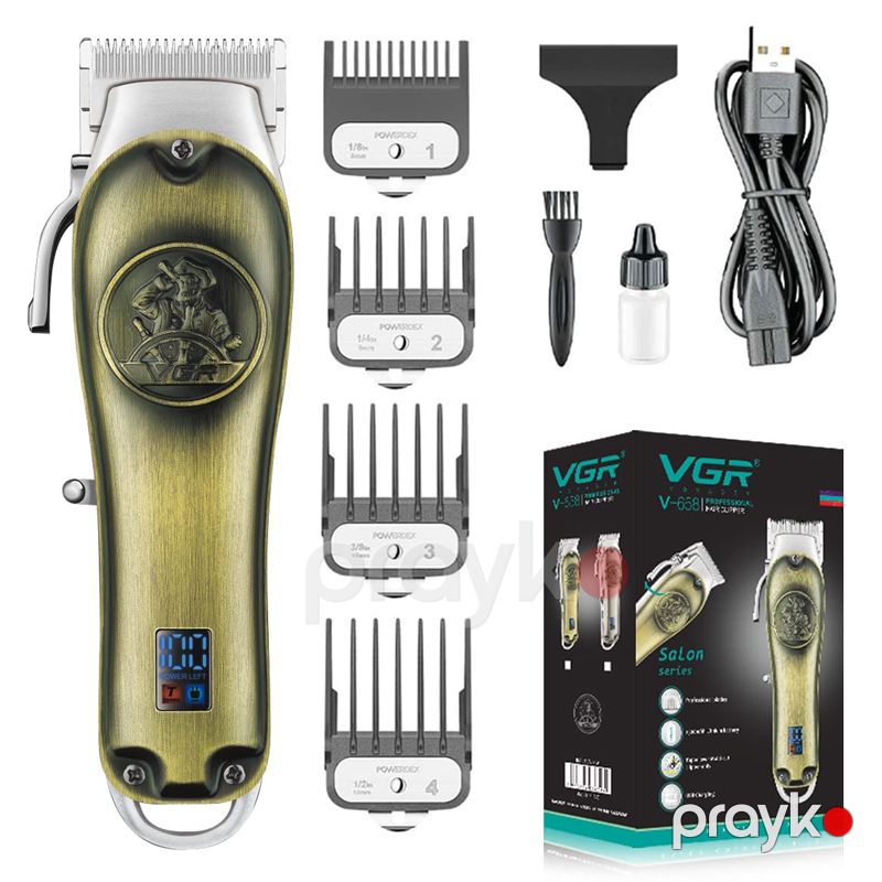 VGR V-658 - Trimmer Simsiz Saç Kəsici Elektrikli Saç Kəsici Maşın Dəsti Doldurula bilən Simsiz Saç Baxımı Trimmerləri Dəsti Doldurula bilən Li-ion Batareya 2500mAh — Usturalar, trimmerler və epilyatorlar, Bakı (3)