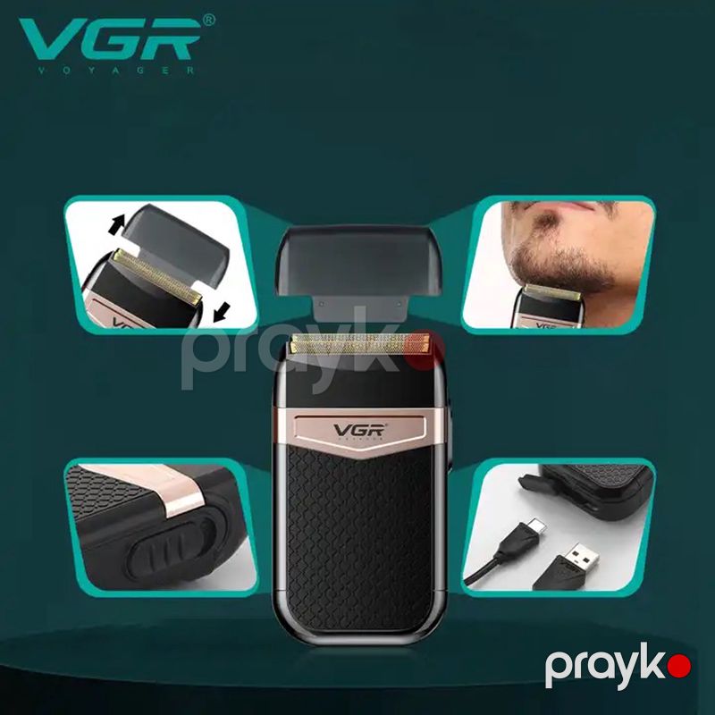 VGR-331 Elektrikli Təraş Aparatı Mini Üz Təraş Avadanlığı Yenidən Doldurulan Portativ Trimmer — Usturalar, trimmerler və epilyatorlar, Bakı (4)