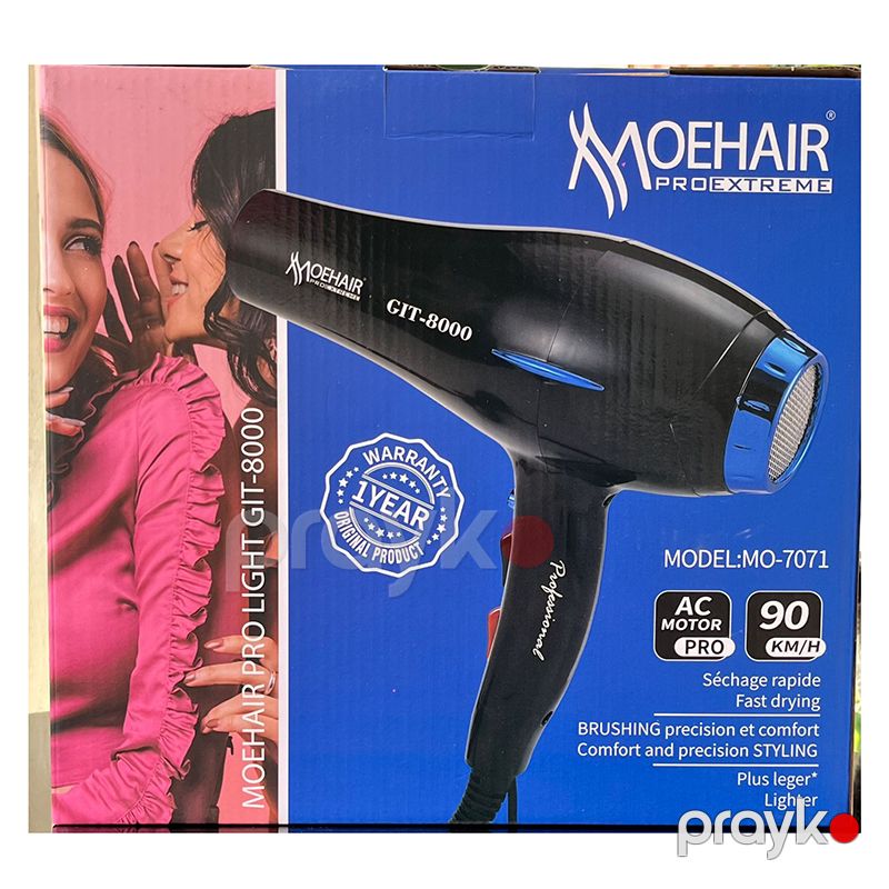 Moehair MO-7071 Saç Qurutma Feni Rengli Mənfi İon Texnologiyası İlə Elektrikli Hava Feni — Fən, Bakı (4)