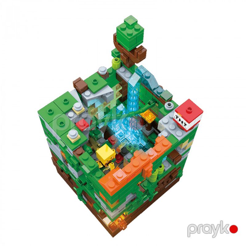 Lego Oyunu Constructor Renzaıma Minecraft Jungle Battle 866 hissə, Constructor Green Fortress + LED 866 hissə, Minecraft 679 — Oyuncaqlar, Bakı (5)